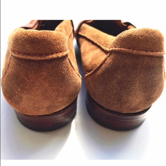 NWOT size 8.5 brown suede Cole Haan penny loafers - Picture 5 of 9